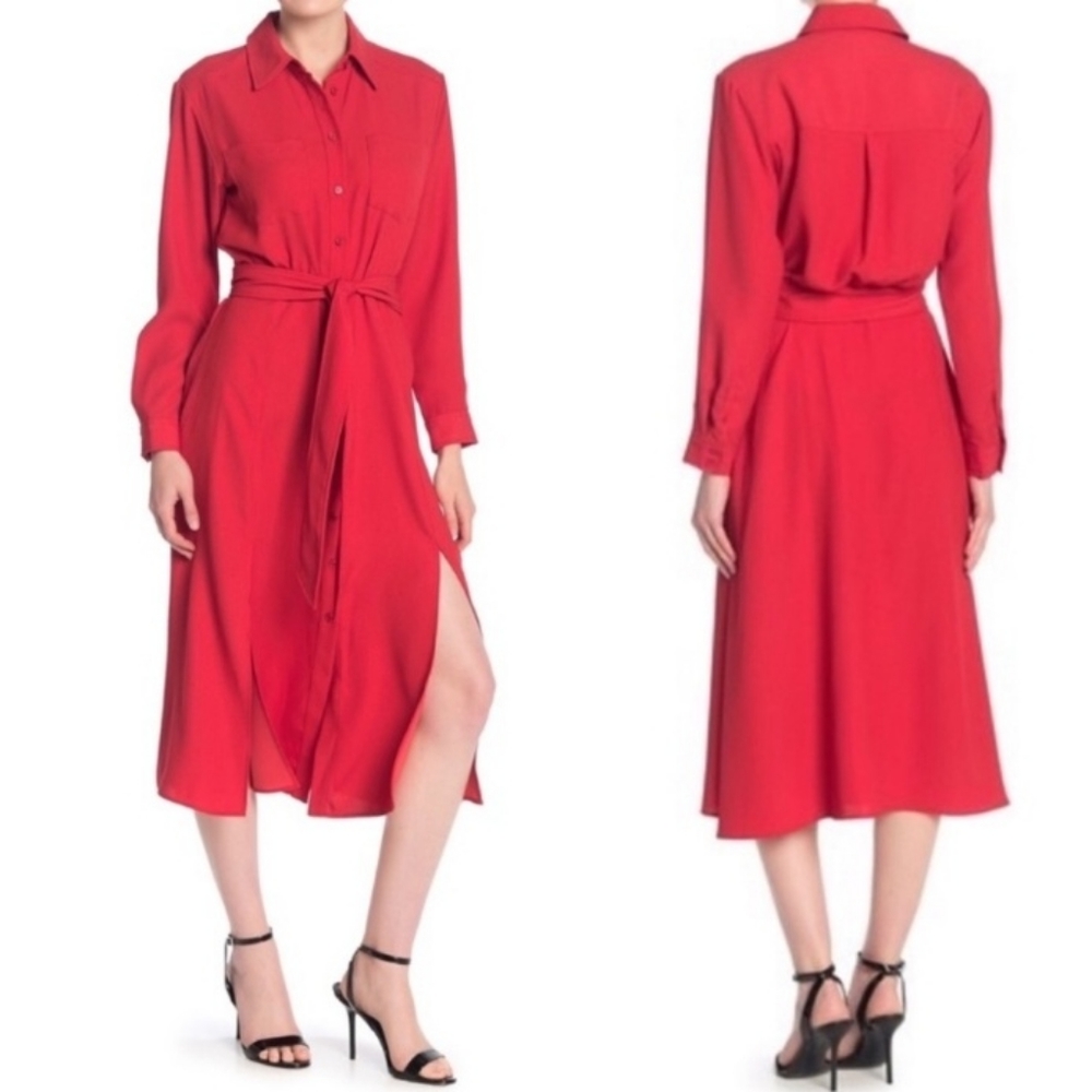 VERONICA BEARD Cary Long Sleeve Shirt Dress